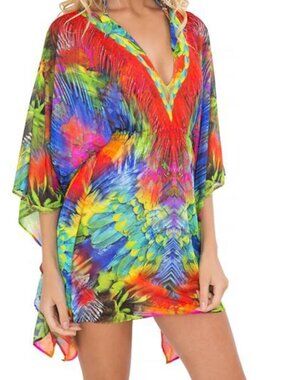 Luli Fama Vibrant Multicolor Cover-Up, One Size
